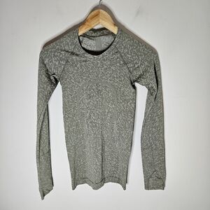 Lululemon Swiftly Tech Long Sleeve Shirt 2.0 Asphalt Gray Green Camo 0